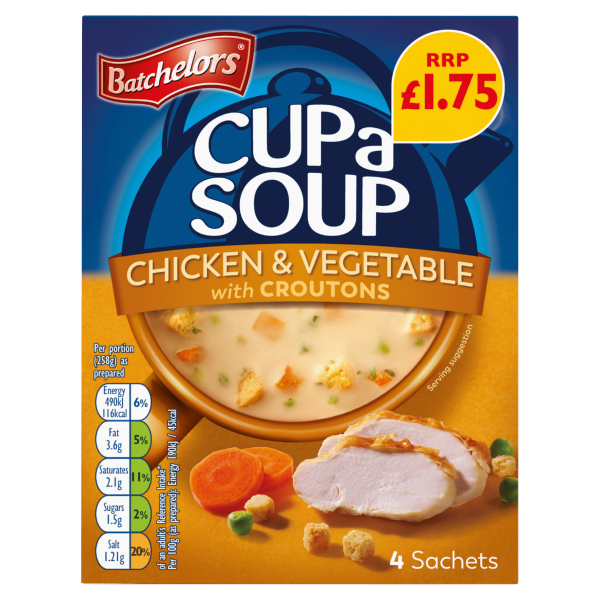 BATCHELORS CUP A SOUP CREAM OF VEG