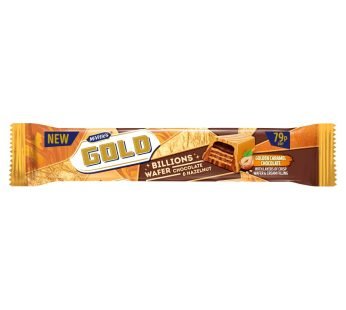 GOLD BILLION BAR CHOCOLATE & HAZELNUT 79P PM
